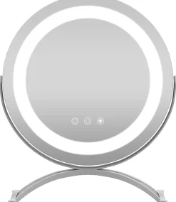 Miroir de Maquillage Pivotant 3 Couleurs et Luminosité Réglables Contrôle Tactile