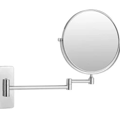 Miroir de maquillage Rond double face Grossissant argent