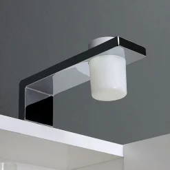 Miroir De Rangement À Une Porte Avec Lampe Led Et Compartiment Ouvert