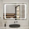 Miroir de salle de bain avec éclairage intégré, L.120 x H.70 cm Miroir lumineux anti buée, AICA SANITAIRE