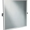 Miroir de salle de bain basculant PMR normes handicapé SANINDUSA 60x65 blanc
