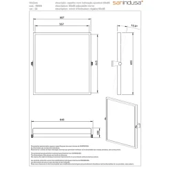Miroir de salle de bain basculant PMR normes handicapé SANINDUSA 60x65 blanc