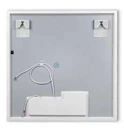 Miroir de salle de bain carré avec lumière LED - lumière blanche froide (5700K) - 60 x 60cm - Modèle Oslo