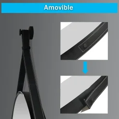 Miroir de salle de bain ceinture noire 60 cm, AICA SANITAIRE