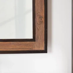 Miroir de salle de bain Elégance bois métal 60x80