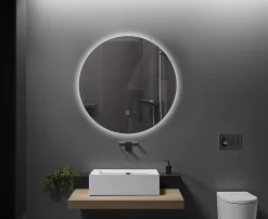 Miroir de salle de bain LED 80cm rond à luminosité variable - LB-316080-80-80 LuxuryBain