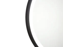 Miroir de salle de bain lumineux rond noir avec Leds - D. 80 cm - NUMEA
