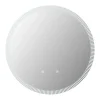 Miroir de salle de bain lumineux soleil avec anti buée et bouton tactile - D60 cm - VERECIO