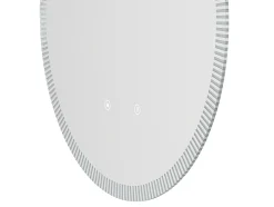 Miroir de salle de bain lumineux soleil avec anti buée et bouton tactile - D60 cm - VERECIO