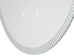 Miroir de salle de bain lumineux soleil avec anti buée et bouton tactile - D60 cm - VERECIO