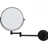 Miroir de salle de bain mural grossissant articulé SANINDUSA Luxe latéral face couleur noir