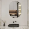 Miroir de salle de bain ovale sans cadre 45x80 cm, AICA SANITAIRE