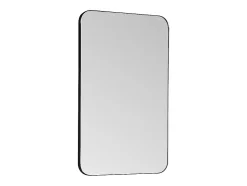 Miroir de salle de bain rectangle contour noir - 50x80 cm - DEMETRIA