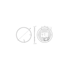 Miroir de salle de bains lumineux LED rond Ø60 cm, argenté, MPGlass Bishop
