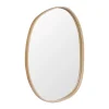 Miroir de salle de bains forme galet l.60 x H.80 cm, placage chêne, Thiam