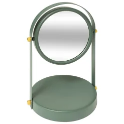 Miroir de salle de bains grossissant et pivotant à poser, vert ficus, 5Five Duo