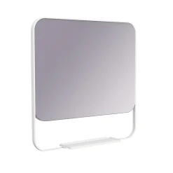 Miroir de salle de bains mural blanc avec tablette l.60,5 x H.60.5 x P.12 cm, GoodHome Maza