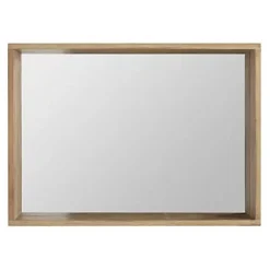 Miroir de salle de bains effet chêne massif l.90 x P.13 x H.65 cm, Cooke & Lewis Harmon