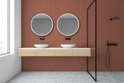 Miroir de salle de bains lumineux LED rond Ø 80 cm MPGlass Denver