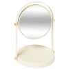 Miroir de salle de bains grossissant et pivotant à poser, ivoire, 5Five Duo
