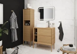 Miroir de salle de bains lumineux LED 80 x 60 cm, Cooke & Lewis Charlestown