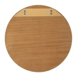 Miroir de salle de bains rond Ø.60 cm, placage chêne, Thiam