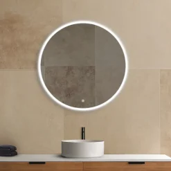 Miroir de salle de bains lumineux LED rond Ø 100 cm MPGlass Bishop 2