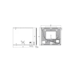 Miroir de salle de bains lumineux LED connecté 70 x 80 cm, argenté, MPGlass BroadWay
