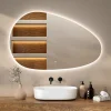 Miroir de salle de bains lumineux LED asymétrique 150x93cm, antibuée