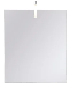 Miroir de salle de bains lumineux chrome IP44 l.60 x H.70 x P.10 cm, Opah
