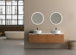 Miroir de salle de bains lumineux LED rond Ø 70 cm MPGlass Bishop 2