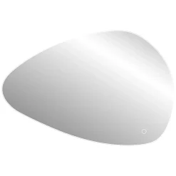 Miroir de salle de bains lumineux LED, l.70 x H.100 cm, argenté, MPGlass Stone