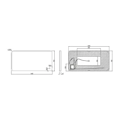 Miroir de salle de bains lumineux LED noir 70 x 140 cm, MPGlass Lyon Chic