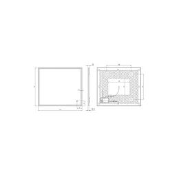 Miroir de salle de bains lumineux LED 70 x 80 cm, argenté, MPGlass Bishop