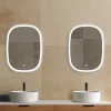 Miroir de salle de bains lumineux LED rectangulaire l. 60 x H. 80 cm MPGlass Bishop 2