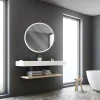Miroir de salle de bains lumineux LED rond Ø80 cm, argenté, MPGlass Bishop