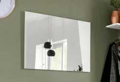 Miroir Deanna, Miroir de salle de bain, 100% Made in Italy, 80x2h60 cm, Blanc brillant
