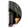 Miroir demi-rond minimaliste Tulup 35 x 70 cm pour salle de bain 1 pièce