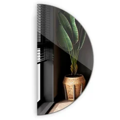 Miroir demi-rond Tulup 50 x 100 cm grand pour chambre 1 pièce