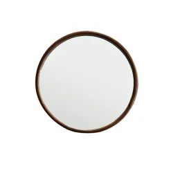 Miroir en mindi massif finition noyer 50 cm