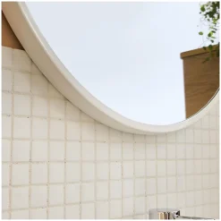 Miroir en métal rond D60cm EMA Blanc