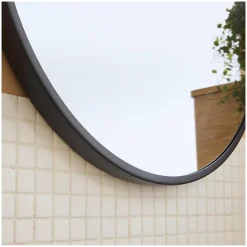 Miroir en métal rond D60cm EMA Noir