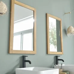 Miroir en teck massif rectangulaire