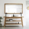 Miroir en teck massif rectangulaire 145x80 cm
