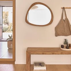 Miroir en teck massif recyclé 70x60 cm