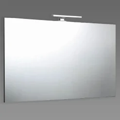 Miroir Encastré Avec Lampe Chromée 100X70 Réversible