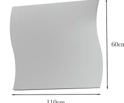 Miroir Ettore, Miroir de salle de bain, 100% Made in Italy, 110x2h60 cm