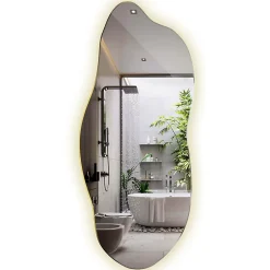 Miroir Forme Organique LED Tulup 45x100 cm Lumière Neutre Style Unique Pour Décoration Intérieure