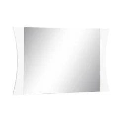 Miroir Frida, Miroir de salle de bain, 100% Made in Italy, 110x2h60 cm, Blanc brillant