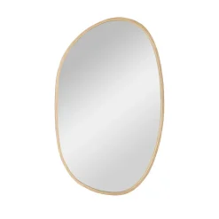 Miroir galet réversible en chêne 40x65cm